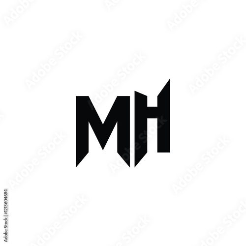 Free Download MH monogram logo design letter text name symbol monochrome logotype alphabet character simple logo - GFXLoad