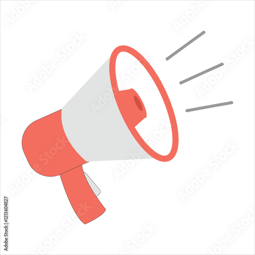 megaphone on white background