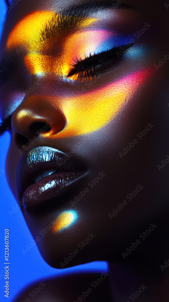 Vibrant Makeup Portrait with Artistic Eyeshadow Vibrant Makeup Portrait with Artistic Eyeshadow