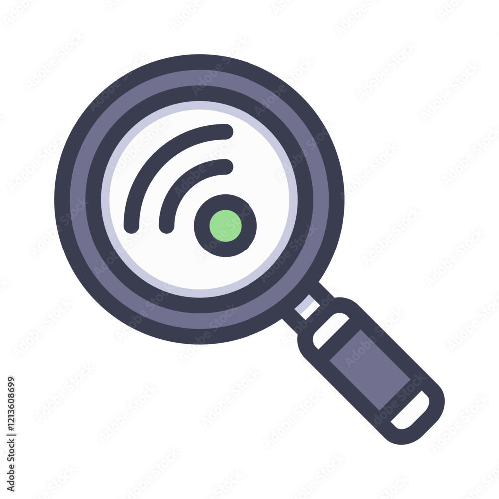 magnifying glass IoT filled icon magnifying glass IoT filled icon