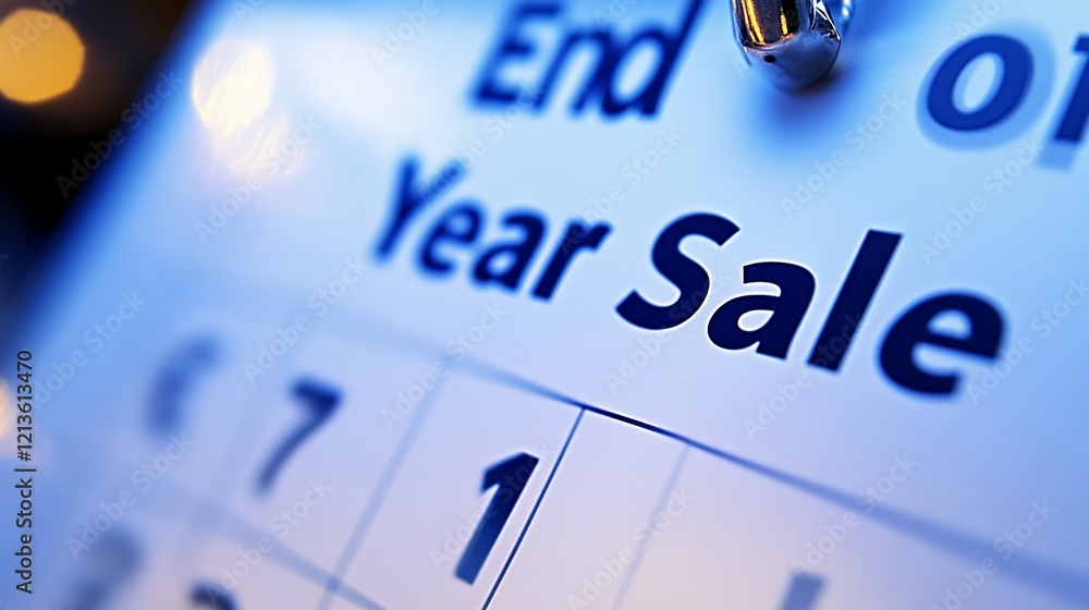 Close-up Year-End Sale Calendar, December, Bokeh Background, Retail Advertising Close-up Year-End Sale Calendar, December, Bokeh Background, Retail Advertising