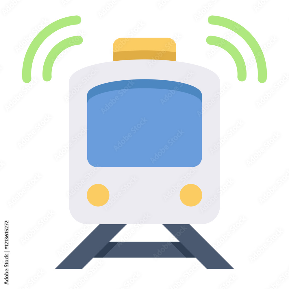 train IoT flat icon train IoT flat icon