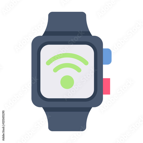 smart watch IoT flat icon