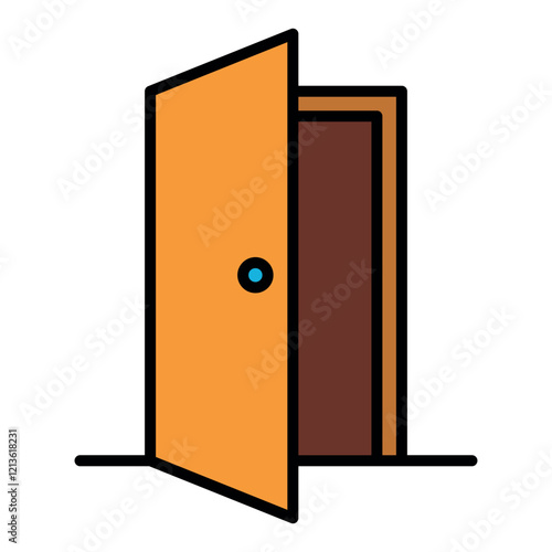 door sign symbol vector icon