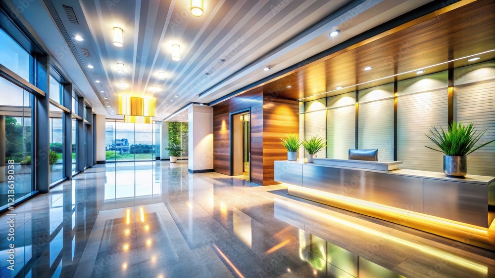 AI art: A long-exposure blur of a sleek, modern clinic's reception. AI art: A long-exposure blur of a sleek, modern clinic's reception.