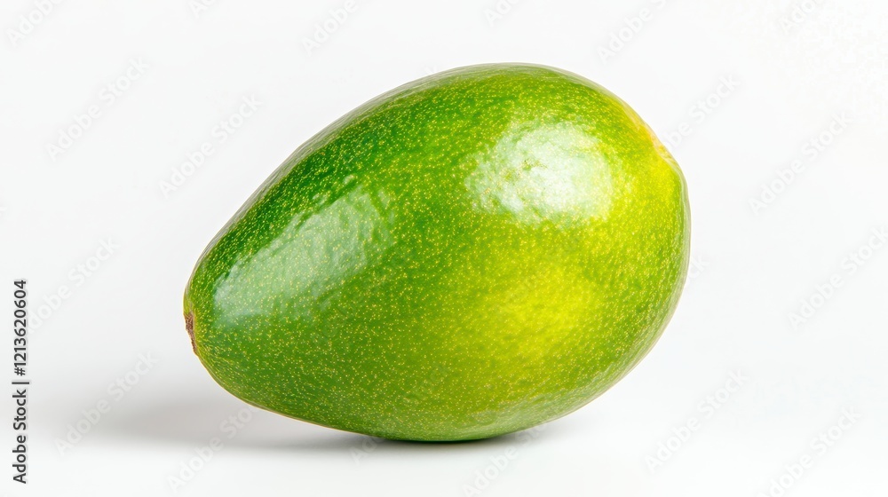 Vibrant Green Ripe Avocado Isolated on White Background Ready for Culinary Use Vibrant Green Ripe Avocado Isolated on White Background Ready for Culinary Use