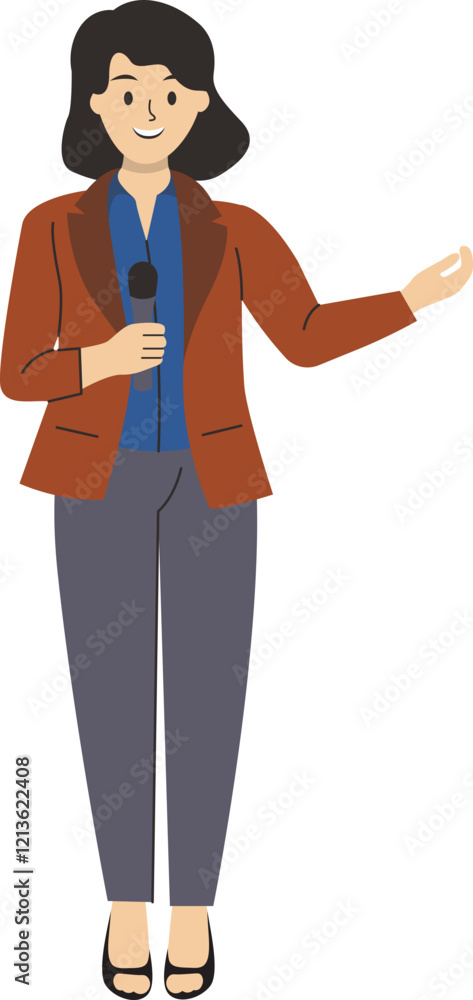 People Journalist Illustration with Flat Design. Isolated Vector Character People Journalist Illustration with Flat Design. Isolated Vector Character