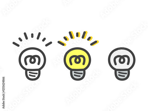 電球のイラストセット