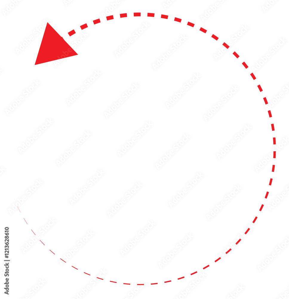 Obraz premium Vector hand drawn dashed arrow. Curved dotted arrow. Zigzag arrow stripes. Doodle, sketch style. isolated on white background. Vector illustration