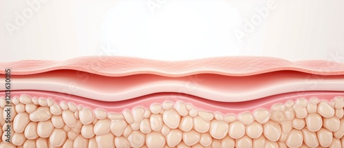 Medical cross-section of skin layers illustration healthcare context digital artwork scientific environment close-up view