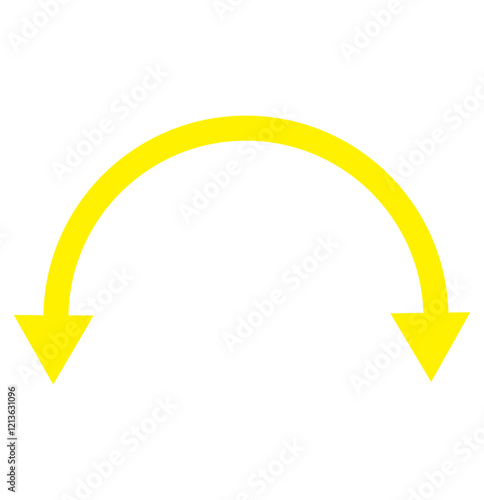 Free Download Dual semi circle arrow. Vector illustration.  - GFXLoad