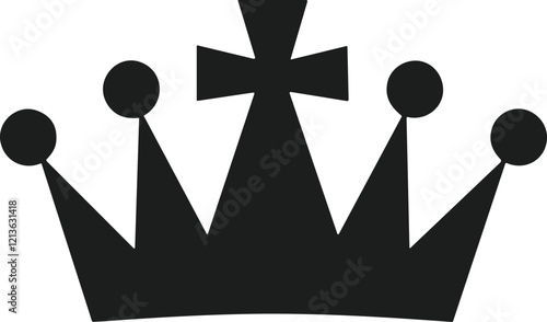 Royal Crown Silhouette Vector Illustration