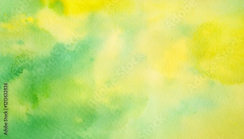 黄色と緑のエレガントな水彩画風テクスチャー素材