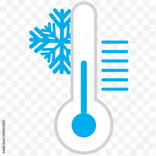 Thermometer icon. Hot, cold temperature vector. Warm, freeze weather. Celsius, Fahrenheit degree. Colorful Thermometer Design icon.