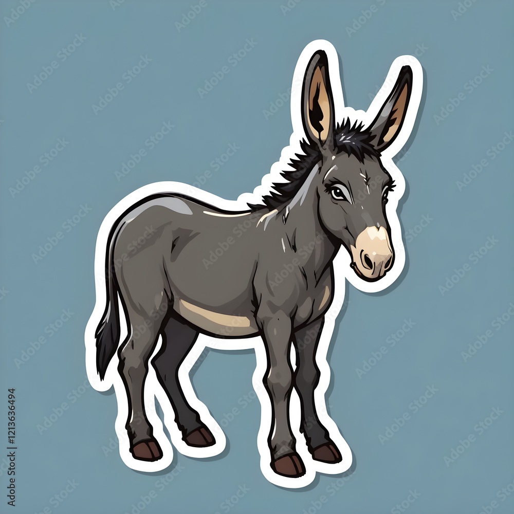 Fototapeta premium donkey illustration vector 