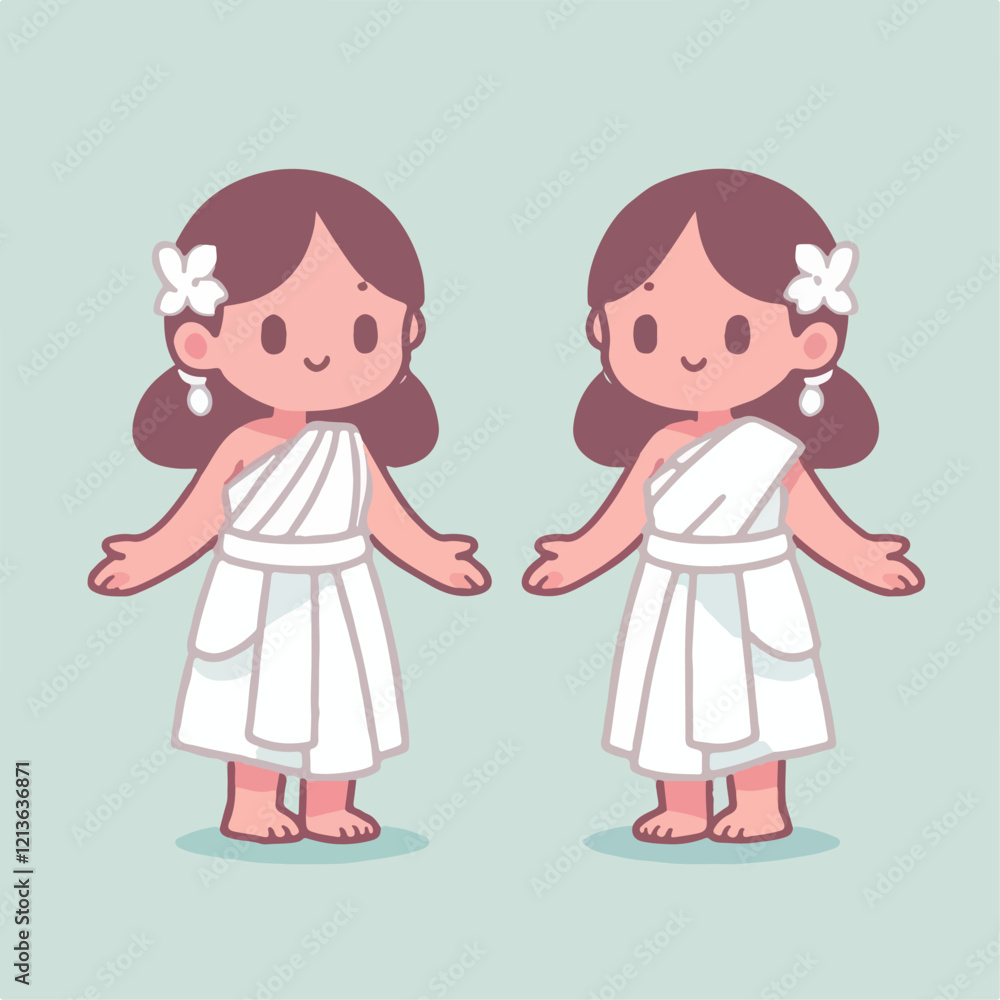 vector image of a small child wearing traditional traditional clothes vector image of a small child wearing traditional traditional clothes