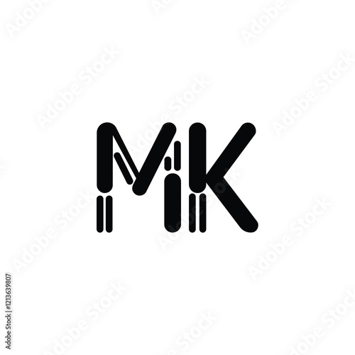 MK monogram logo design letter text name symbol monochrome logotype alphabet character simple logo