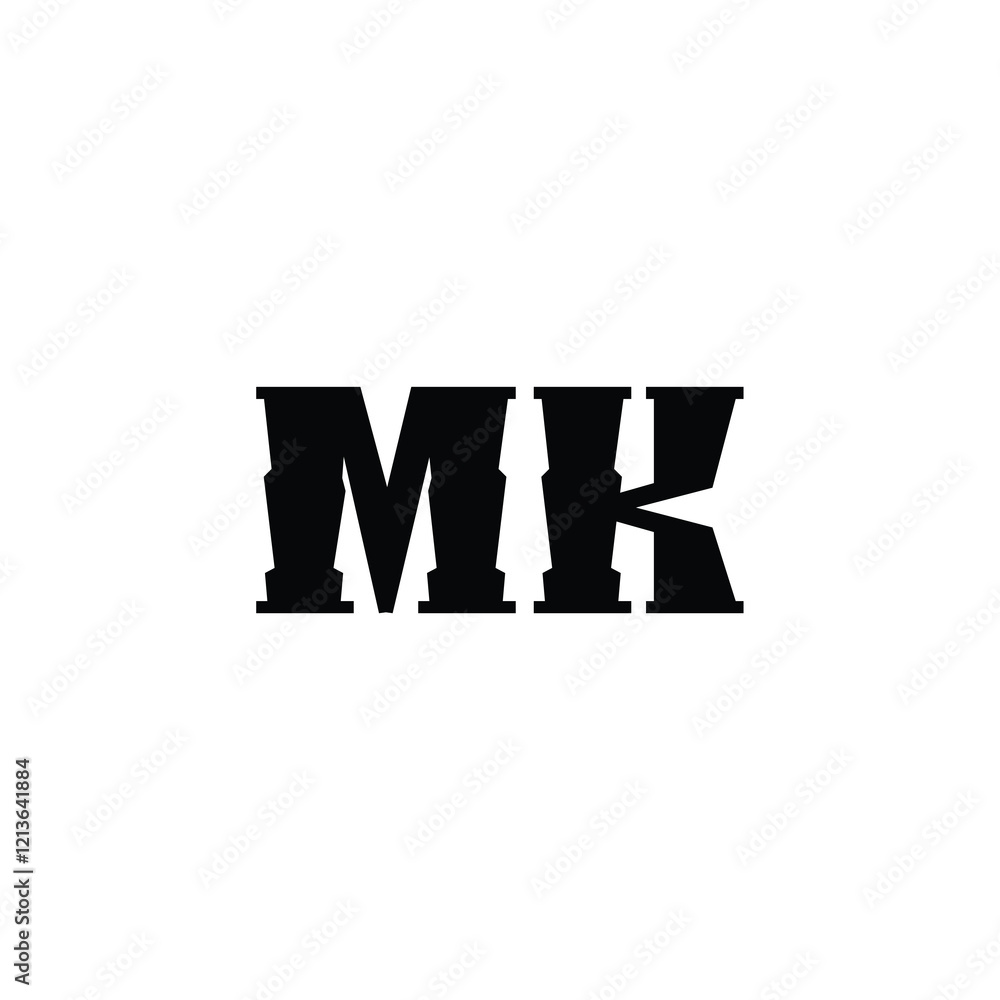 MK monogram logo design letter text name symbol monochrome logotype alphabet character simple logo MK monogram logo design letter text name symbol monochrome logotype alphabet character simple logo