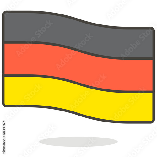 german flag vector illustration