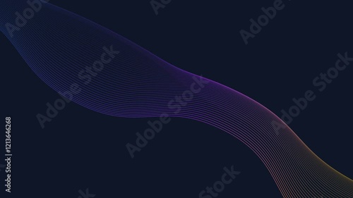  seamless animation of wave  lines nebula colors in vibrant gradients of blue, purple, and gold, perfect for space-themed projects,