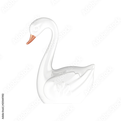 swan on white