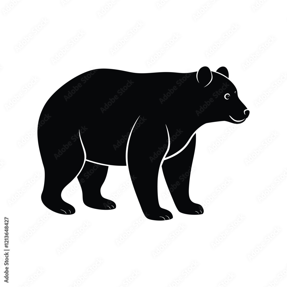 Fototapeta premium silhouette of a bear vector illustration