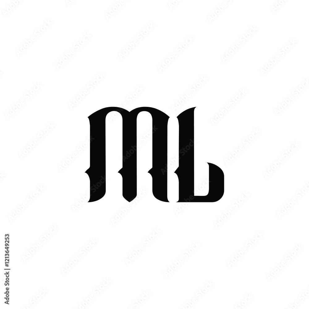 ML monogram logo design letter text name symbol monochrome logotype alphabet character simple logo ML monogram logo design letter text name symbol monochrome logotype alphabet character simple logo