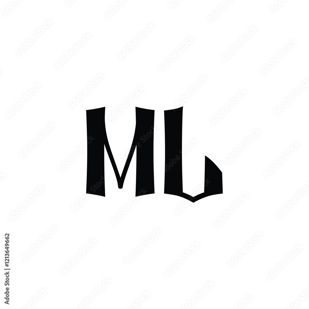 ML monogram logo design letter text name symbol monochrome logotype alphabet character simple logo ML monogram logo design letter text name symbol monochrome logotype alphabet character simple logo