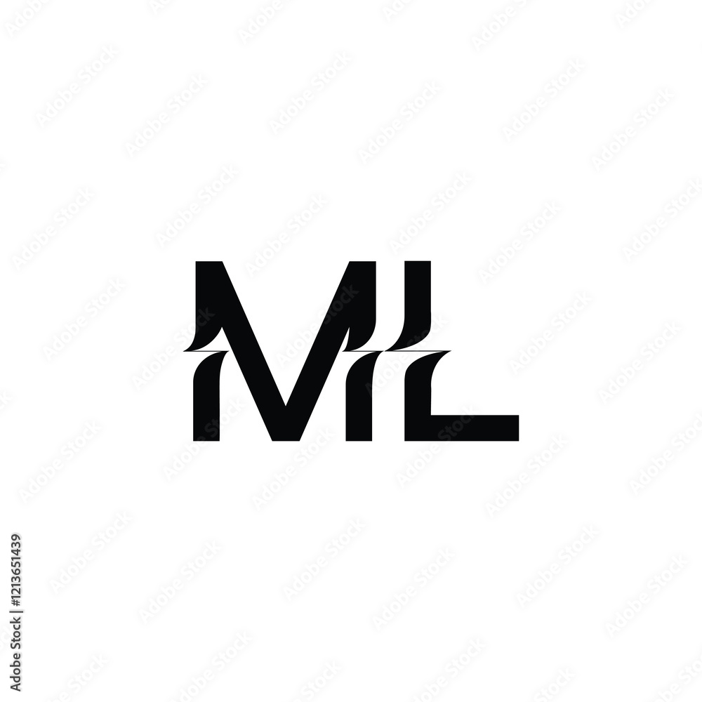 ML monogram logo design letter text name symbol monochrome logotype alphabet character simple logo ML monogram logo design letter text name symbol monochrome logotype alphabet character simple logo