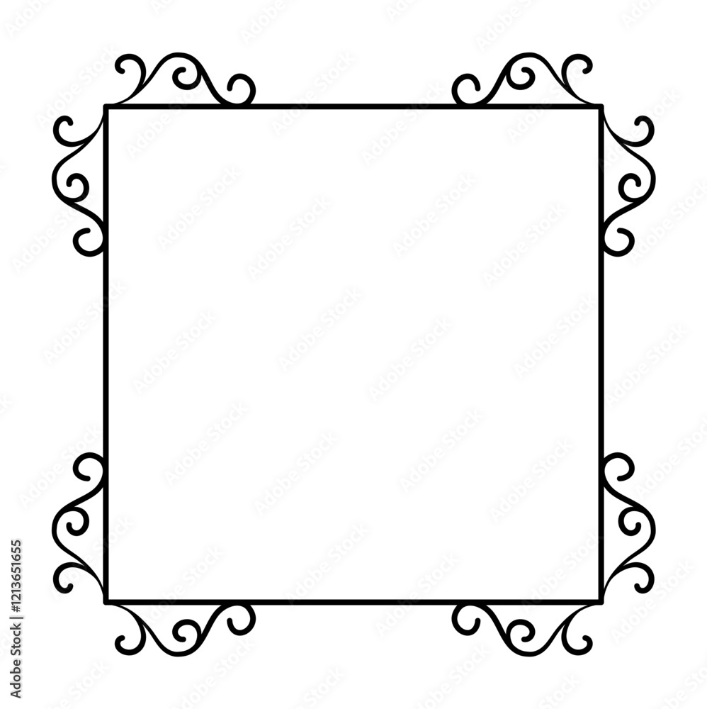 square frames with floral ornament square frames with floral ornament
