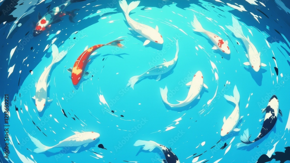 Obraz premium anime wallpaper abstract illustration background.