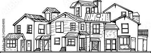 Handdrawn density housing drawing