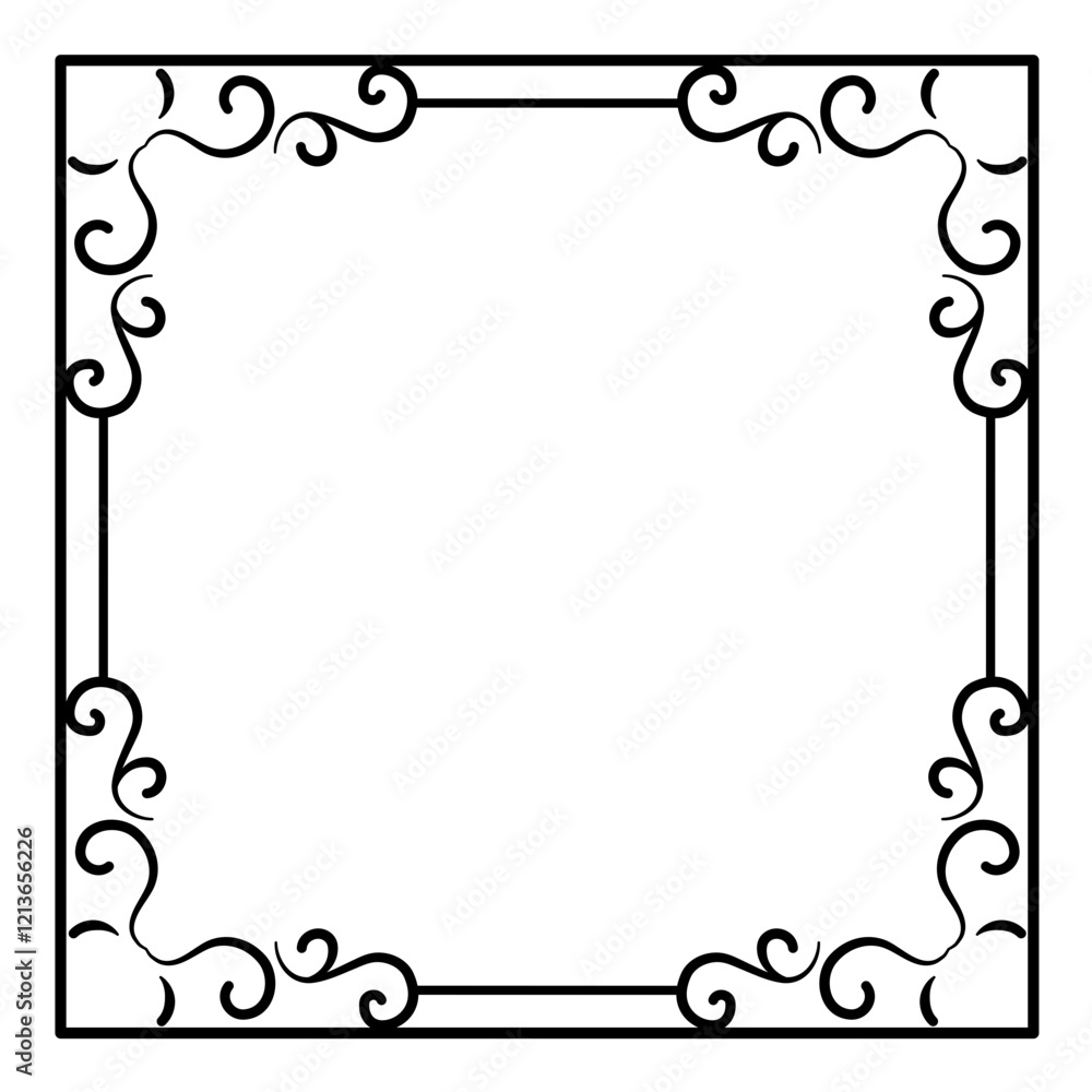 square frames with floral ornament square frames with floral ornament