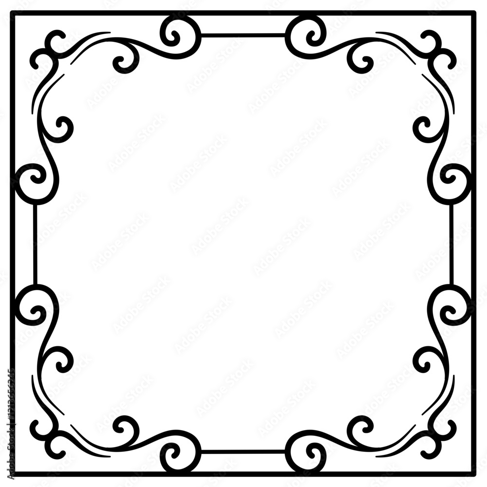 square frames with floral ornament square frames with floral ornament