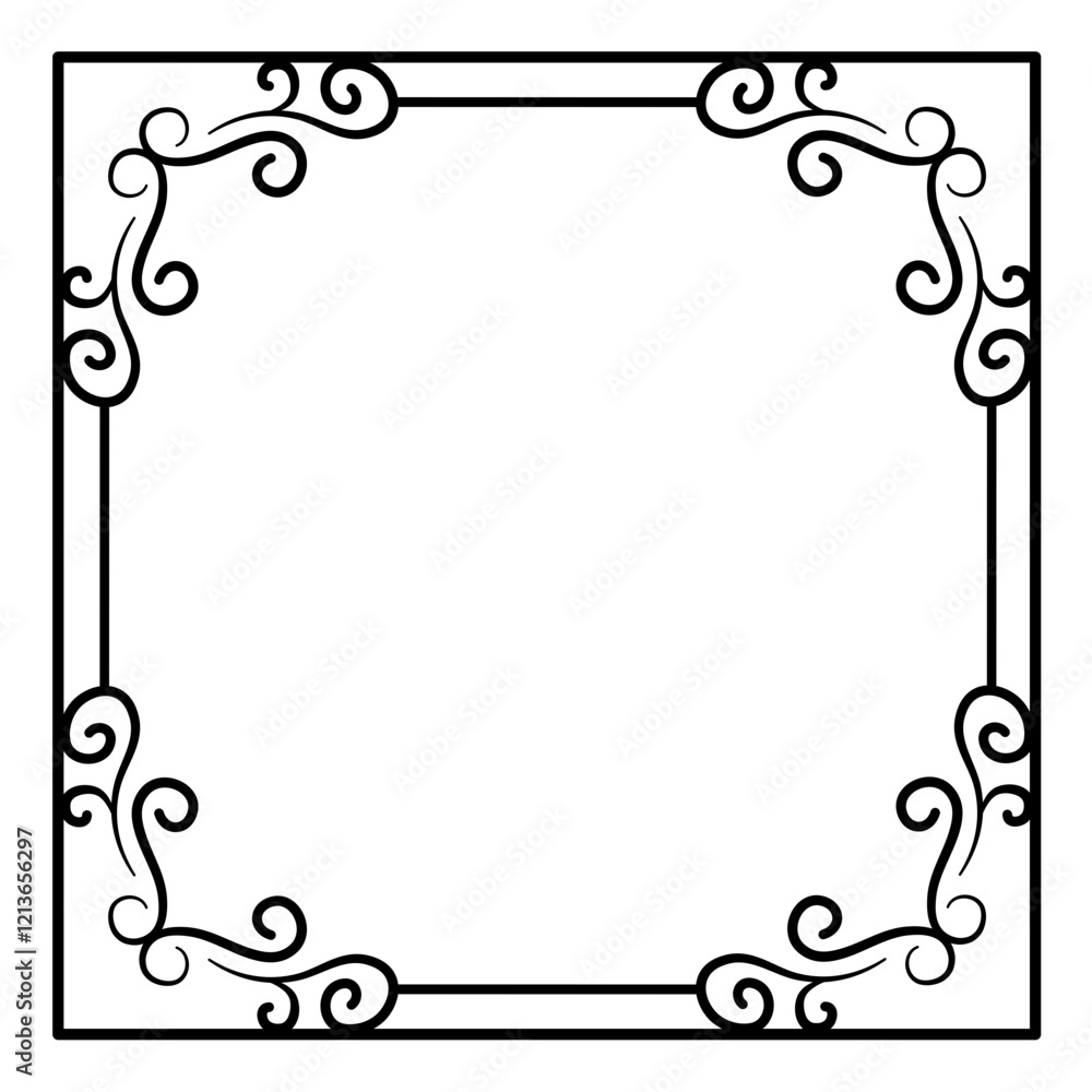 square frames with floral ornament square frames with floral ornament