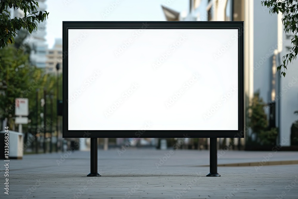 High Resolution Visual of Advertising Display Mockup Design High Resolution Visual of Advertising Display Mockup Design