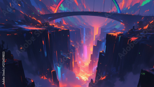 Wallpaper Mural anime wallpaper abstract illustration background. Torontodigital.ca