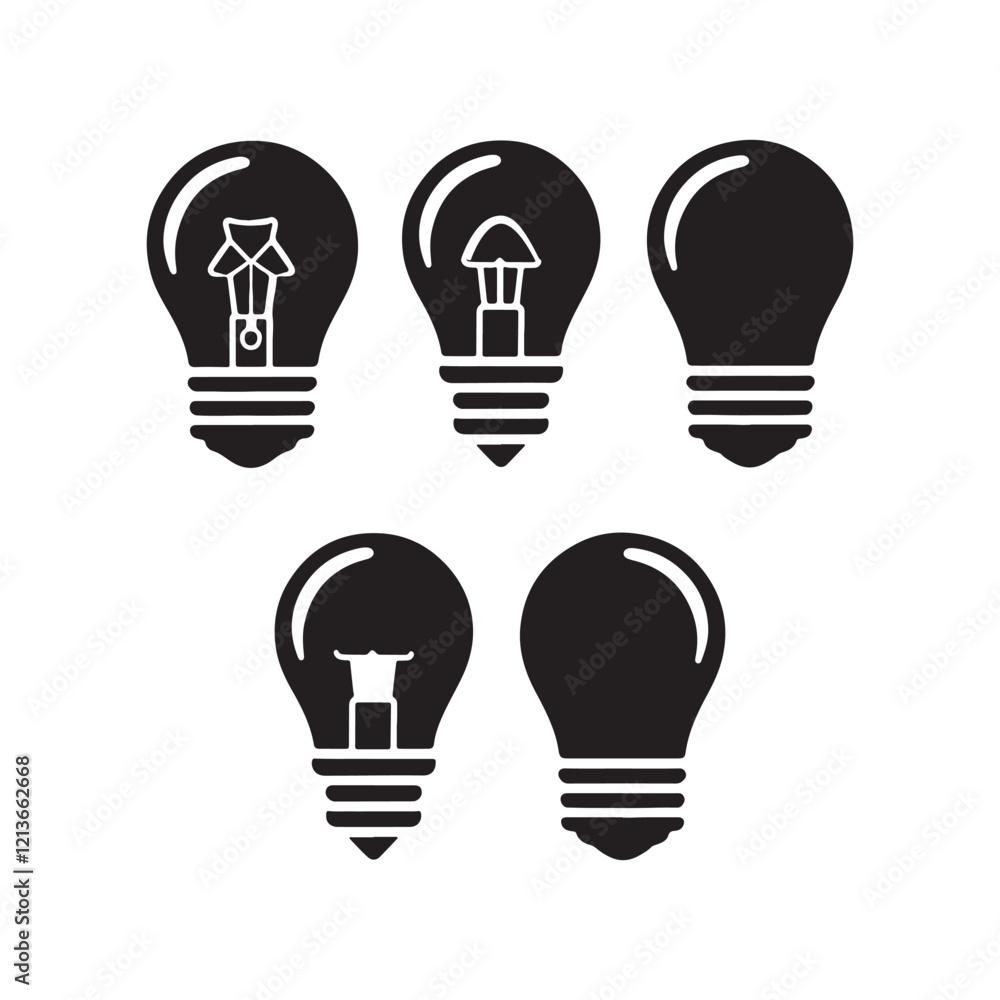 Lamp icons set. Idea Marketing Solid Icon. Lamp icons set. Idea Marketing Solid Icon.