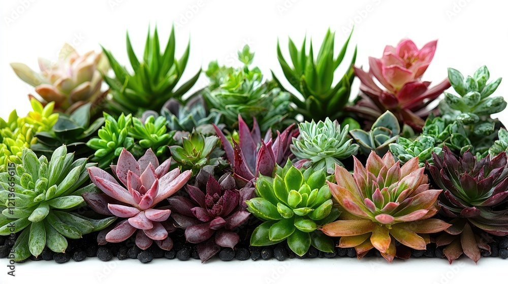 Obraz premium A Colorful Arrangement Of Succulent Plants