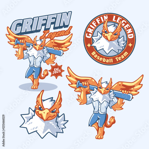 Griffin Baseball Mascot Character