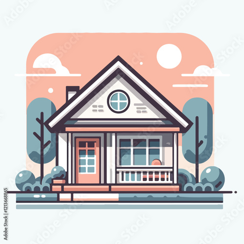 vector image of house design photo