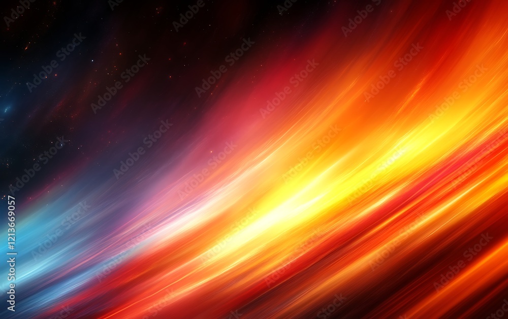 Obraz premium Abstract swirling fiery cosmic nebula.