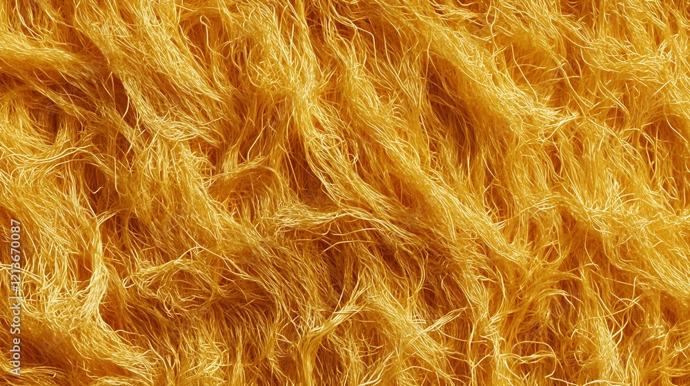 Fototapeta premium Close up of yellow silk fabric as background, macro. Soft focus