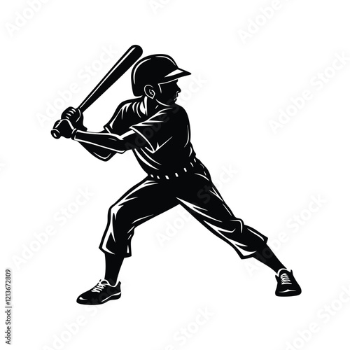 baseball-boy-silhouette illustration 