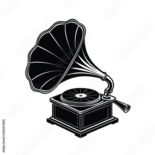 antique gramophone vector illustration