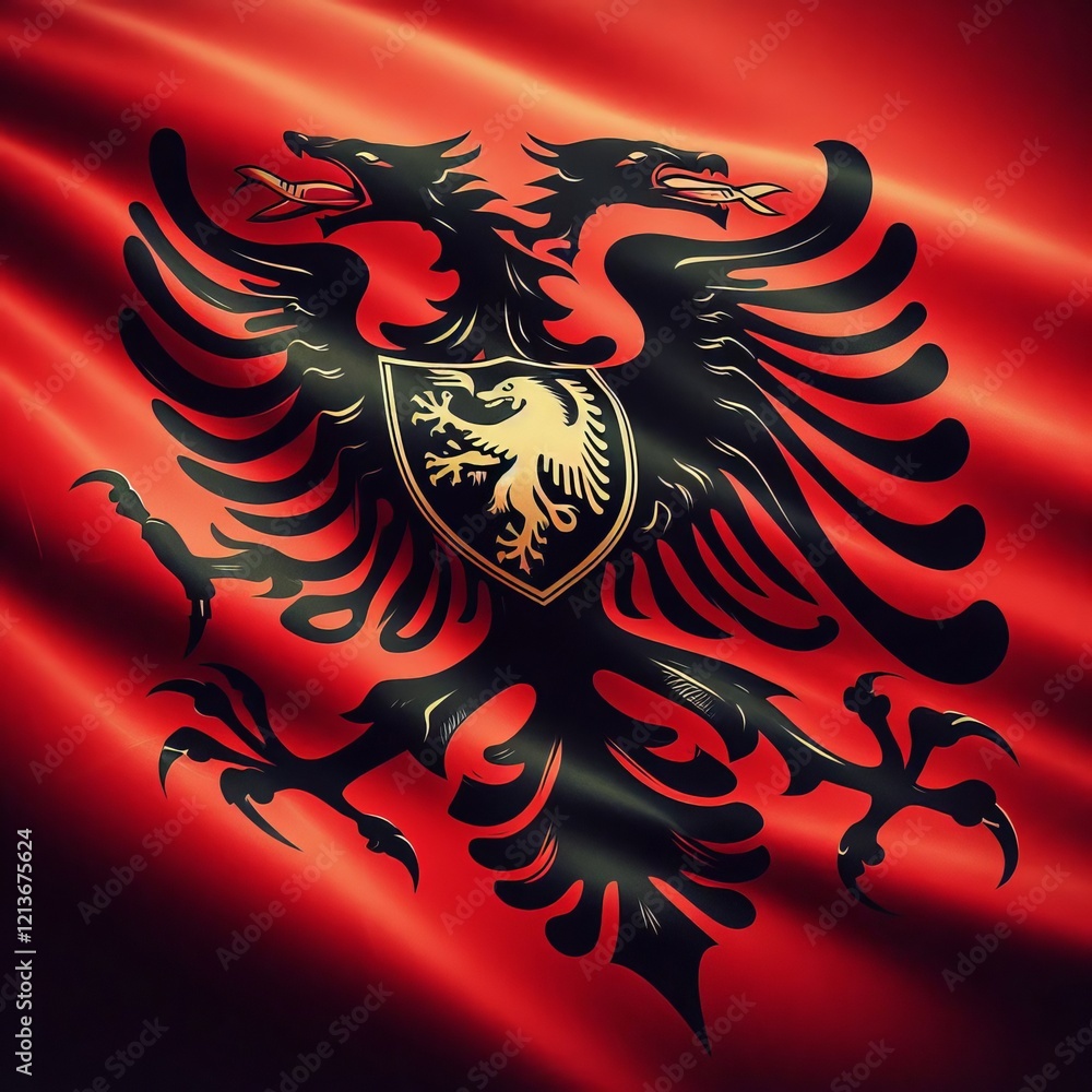 Fototapeta premium Flag of Albania
