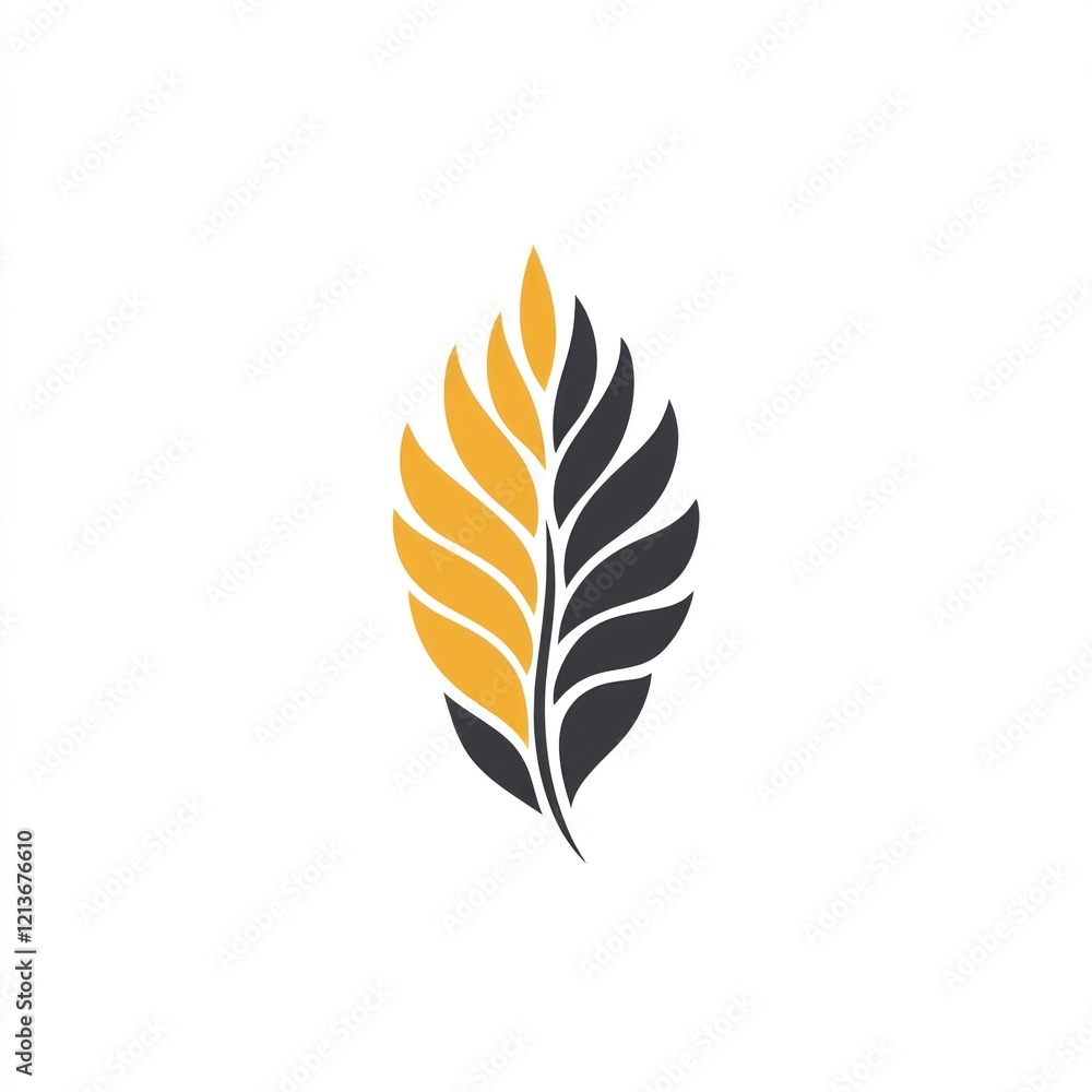 Abstract stylized leaf graphic design, possible logo or icon Abstract stylized leaf graphic design, possible logo or icon