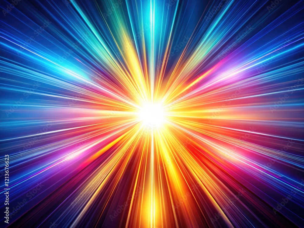 Abstract Light Rays, White Center, Bright Convergence, Energy Burst, Radiating Light, Glowing Beams Abstract Light Rays, White Center, Bright Convergence, Energy Burst, Radiating Light, Glowing Beams
