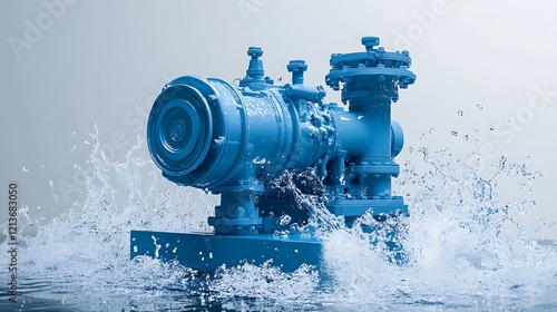 A high pressure water pump on a white background