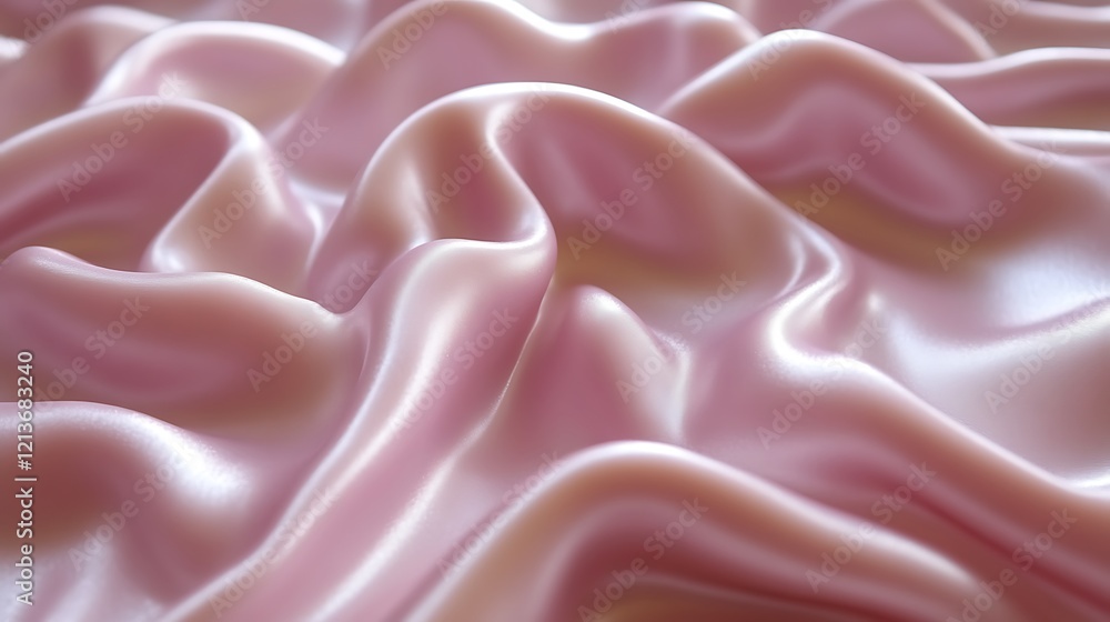 Obraz premium Soft Pink Silk Draped Fabric Showing Texture
